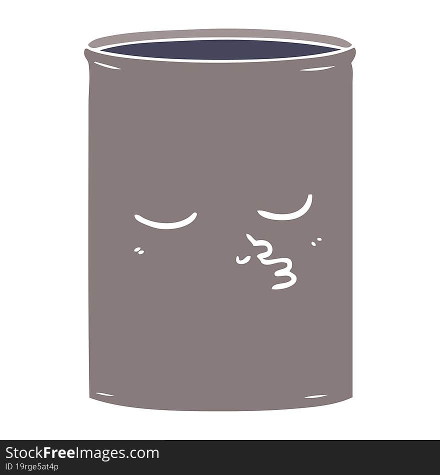 flat color style cartoon barrel of oil