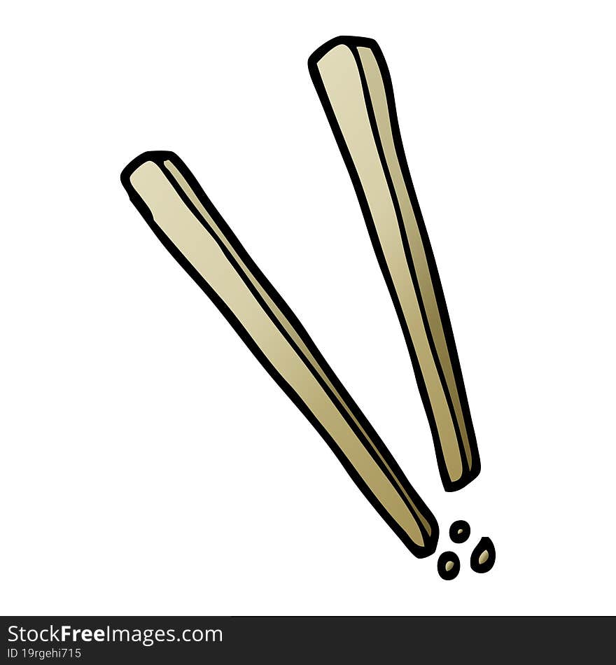 Cartoon Doodle Wooden Chopsticks