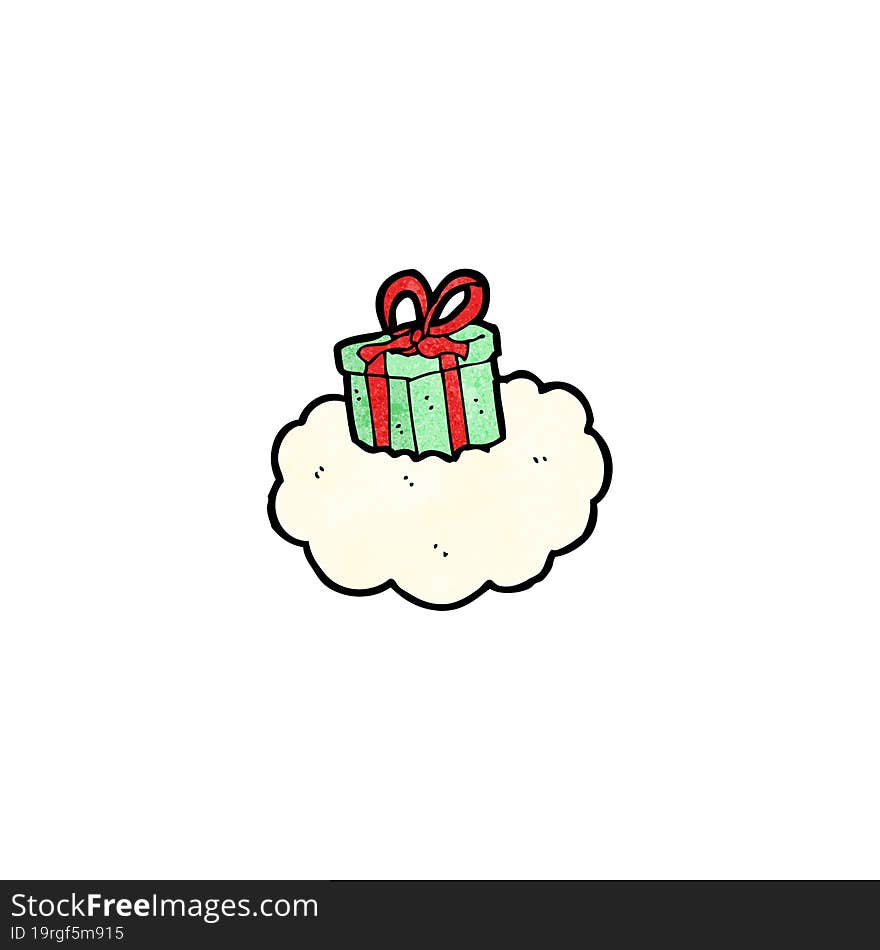 christmas present on cloud