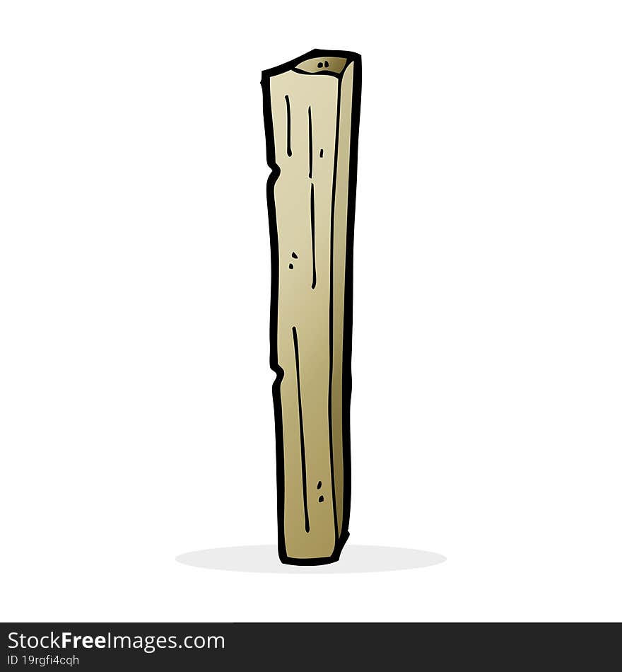 cartoon wooden post