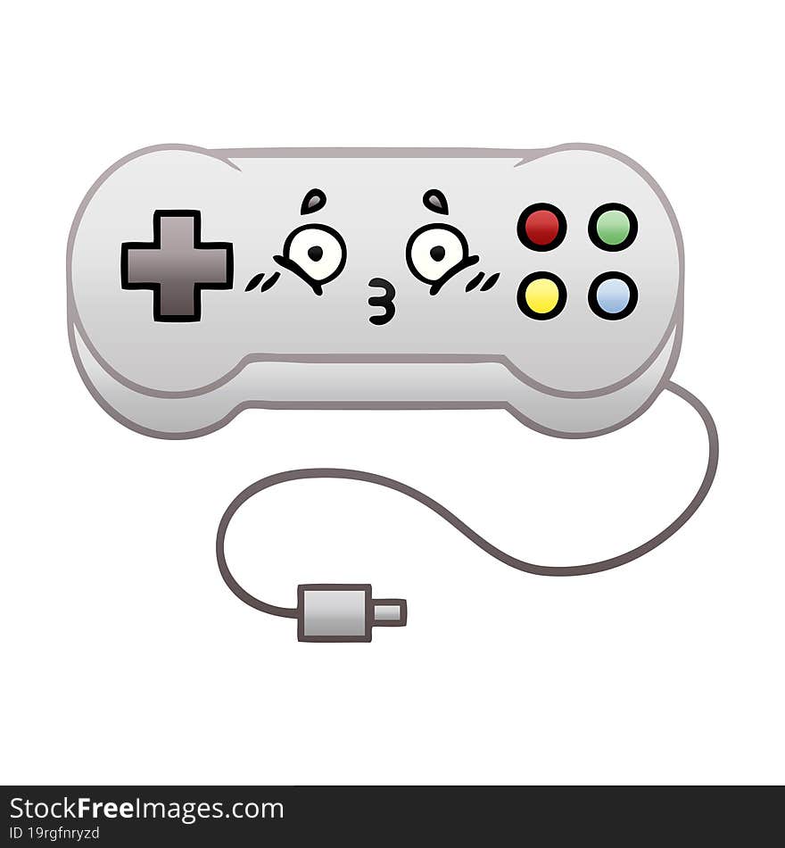 gradient shaded cartoon game controller