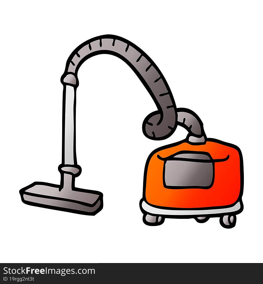 vector gradient illustration cartoon vacuum hoover
