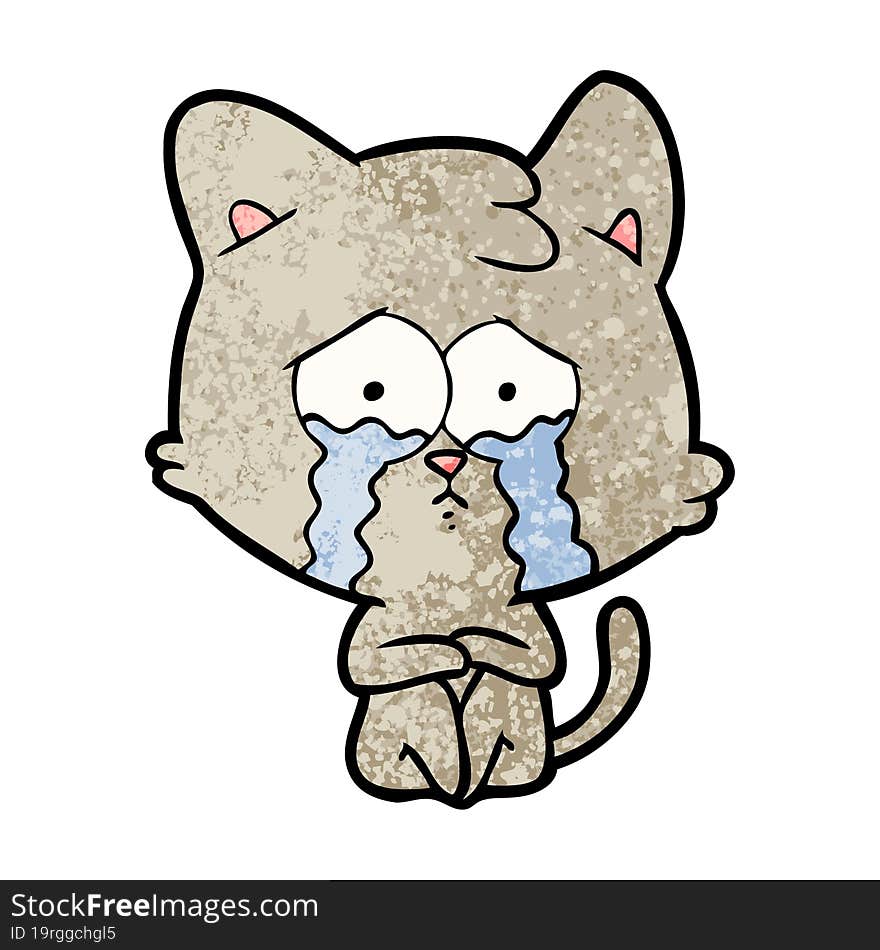 crying cat cartoon. crying cat cartoon