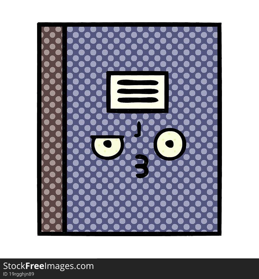 comic book style cartoon notebook