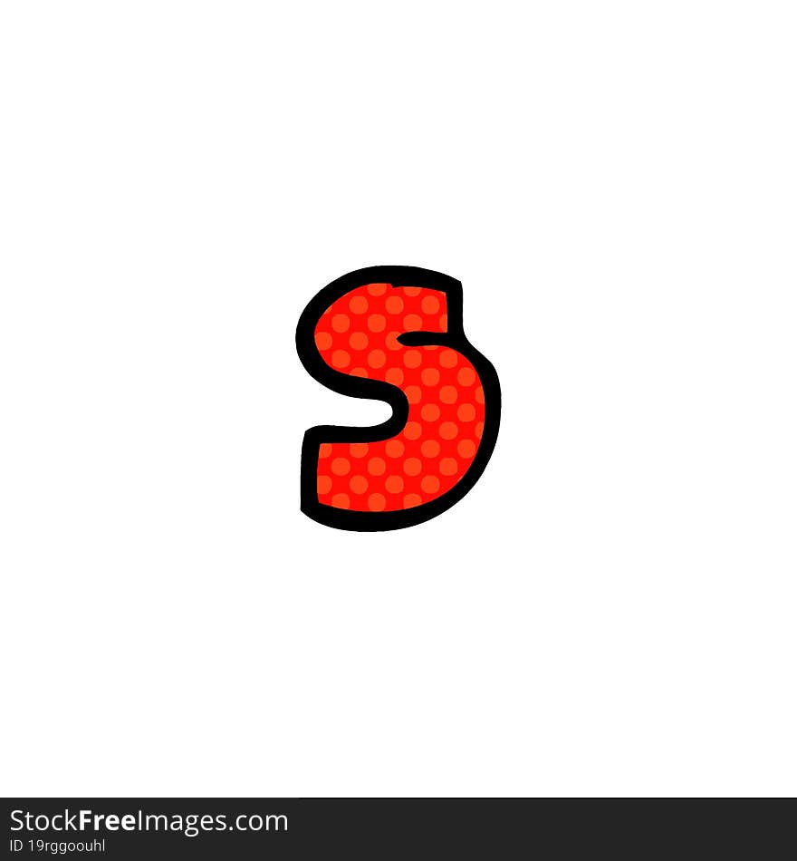 cartoon doodle letter s