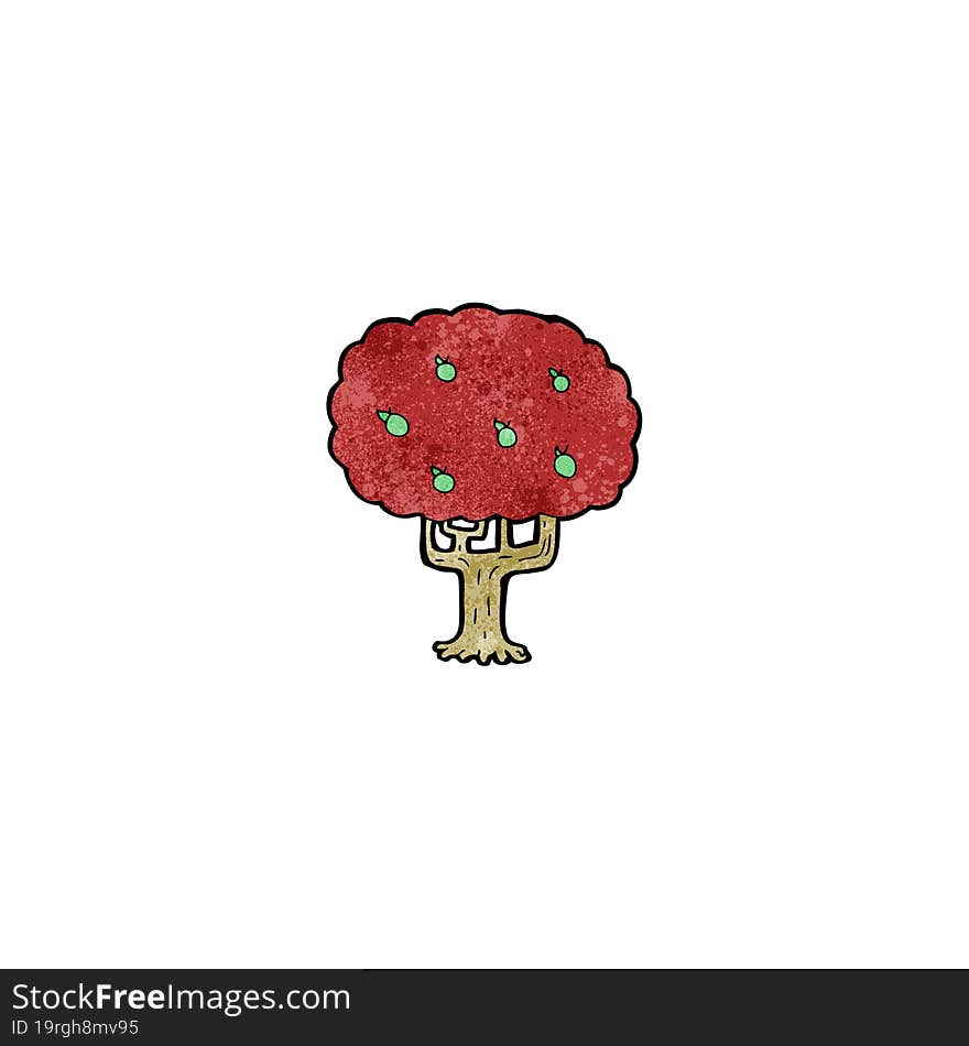 cartoon apple tree