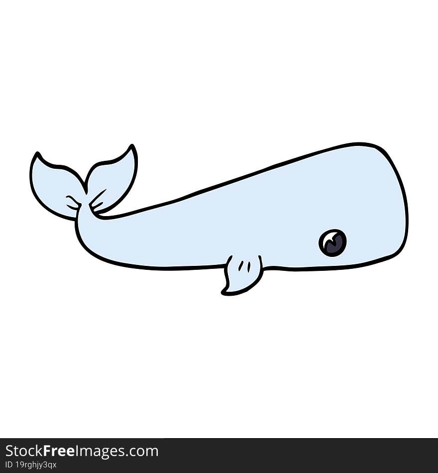 Cartoon Doodle Sea Whale