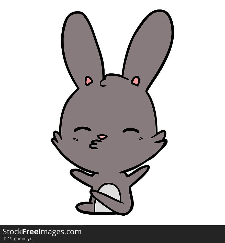 curious bunny cartoon. curious bunny cartoon