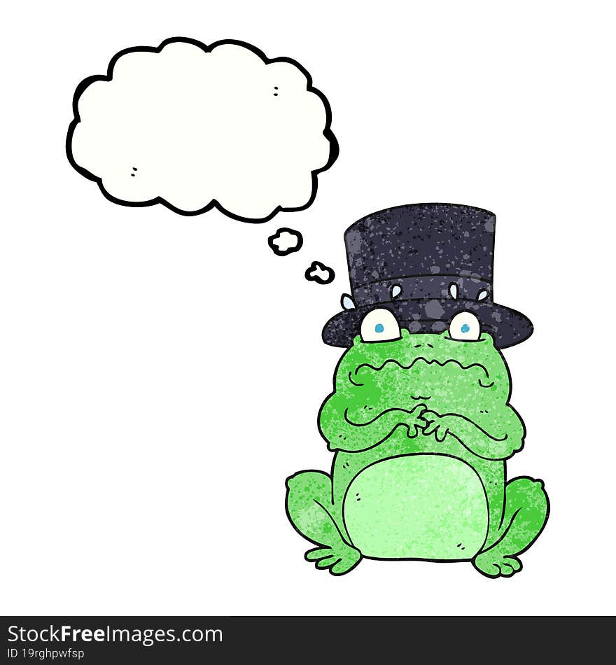 thought bubble textured cartoon wealthy toad