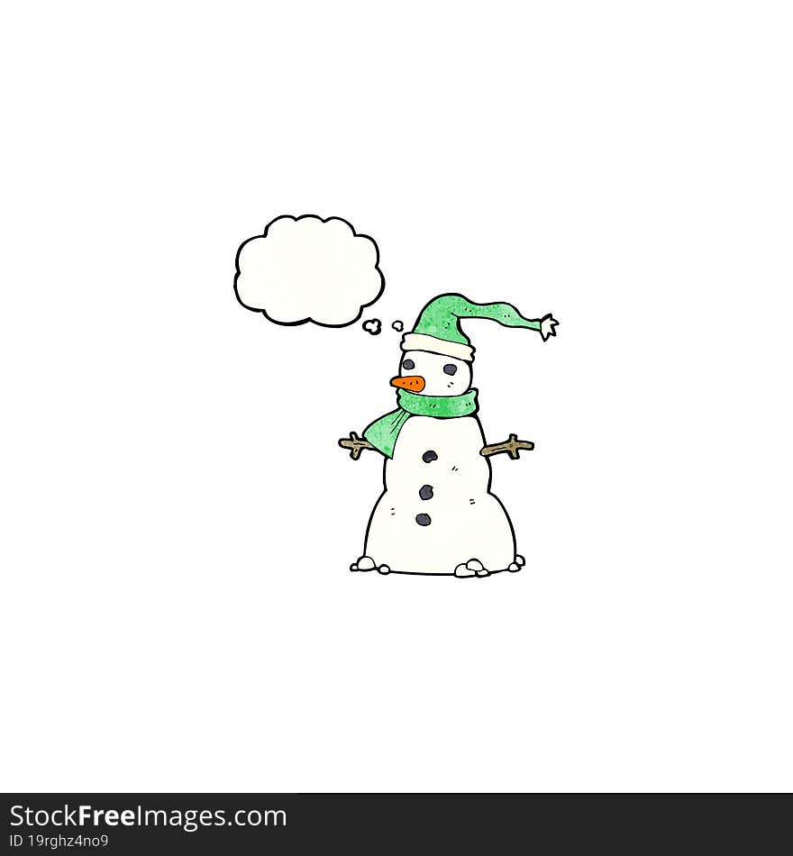 cartoon snowman