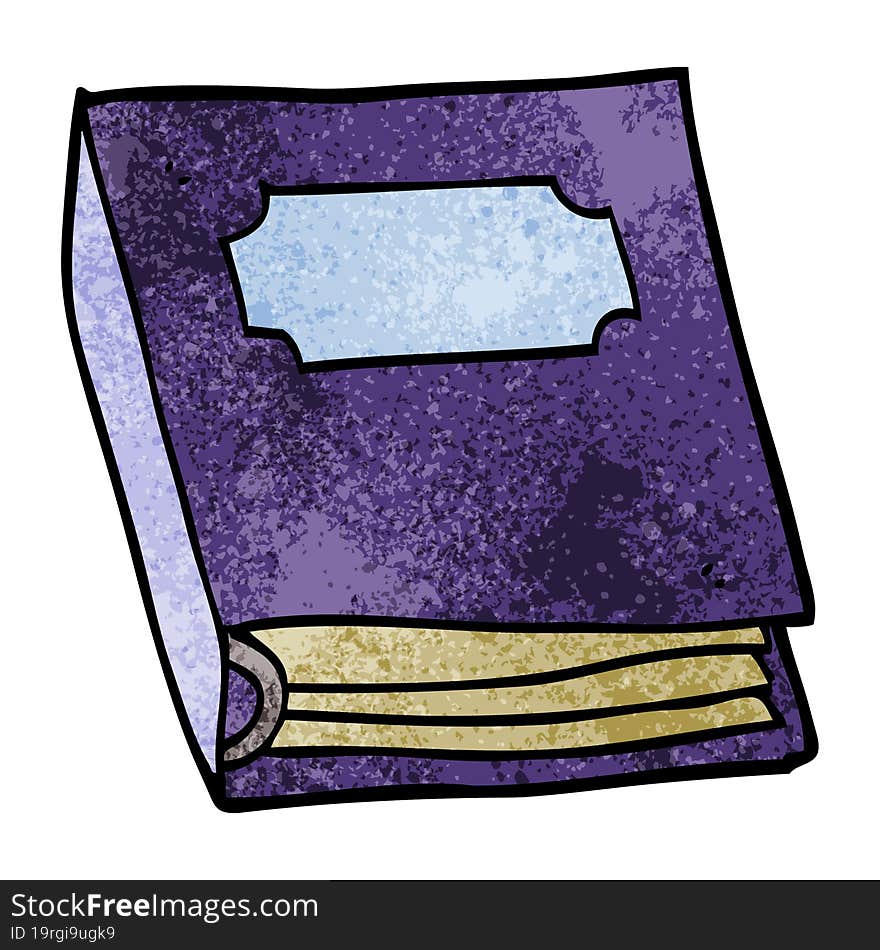 Cartoon Doodle Purple Book