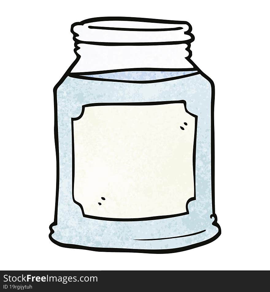 cartoon doodle candle in jar