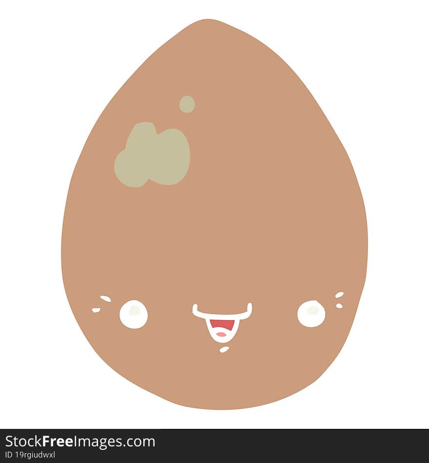 flat color style cartoon egg