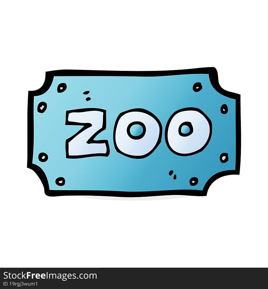 cartoon zoo sign