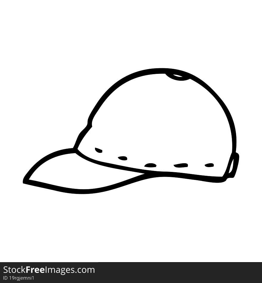 line drawing cartoon cap