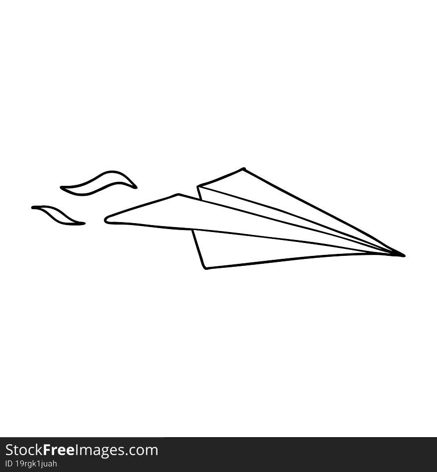 cartoon paper airplane. cartoon paper airplane