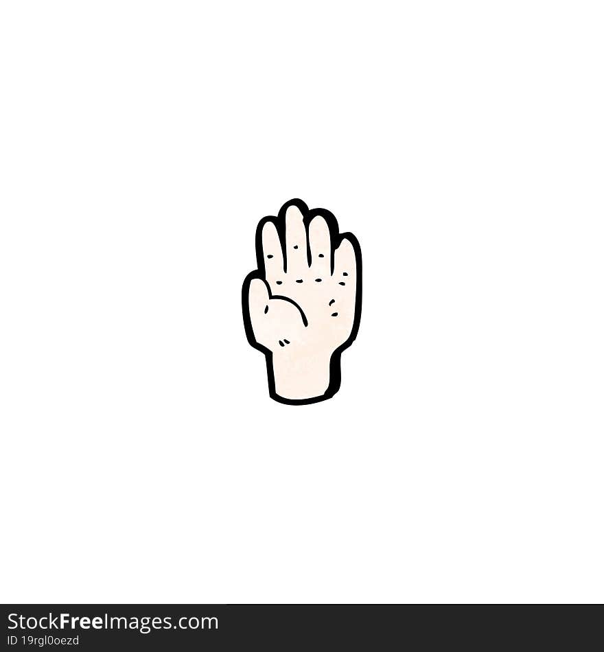 mystic hand symbol cartoon