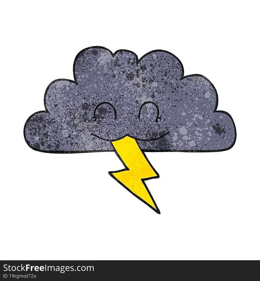 textured cartoon storm cloud