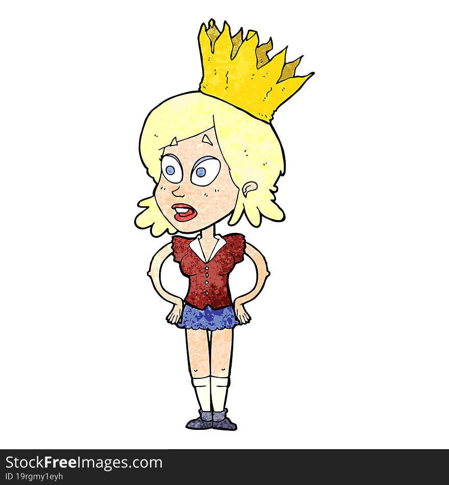 cartoon person wearing crown