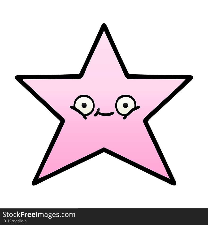 Gradient Shaded Cartoon Star Fish