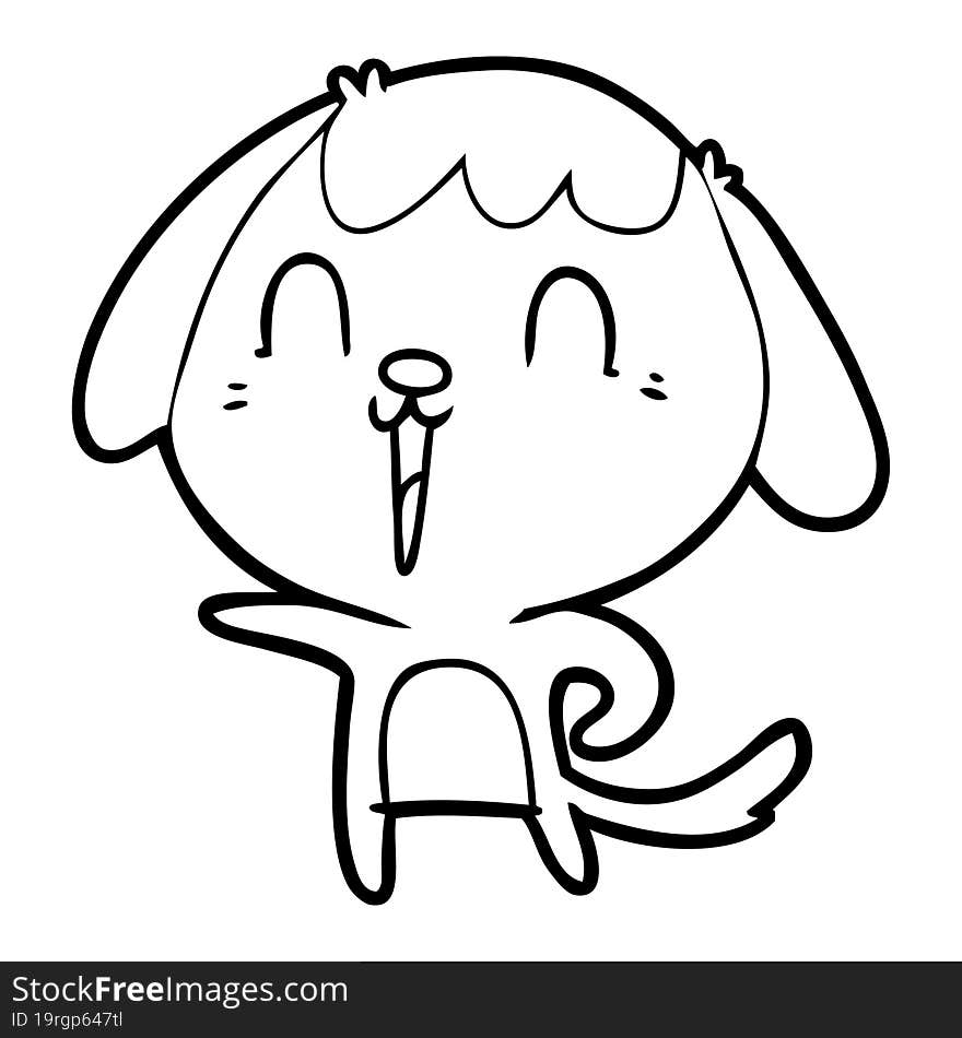 cute cartoon dog. cute cartoon dog