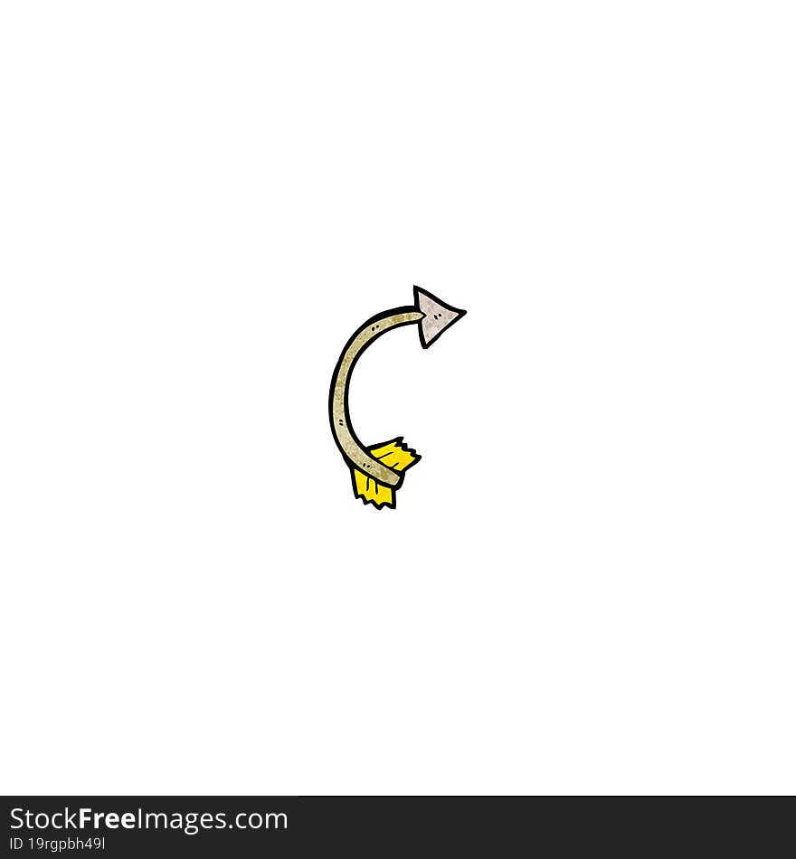 Cartoon Curling Arrow