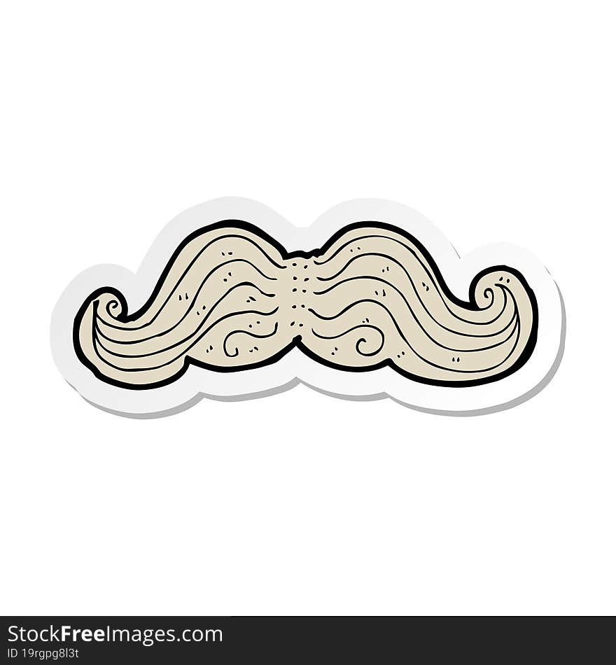 sticker of a cartoon mustache