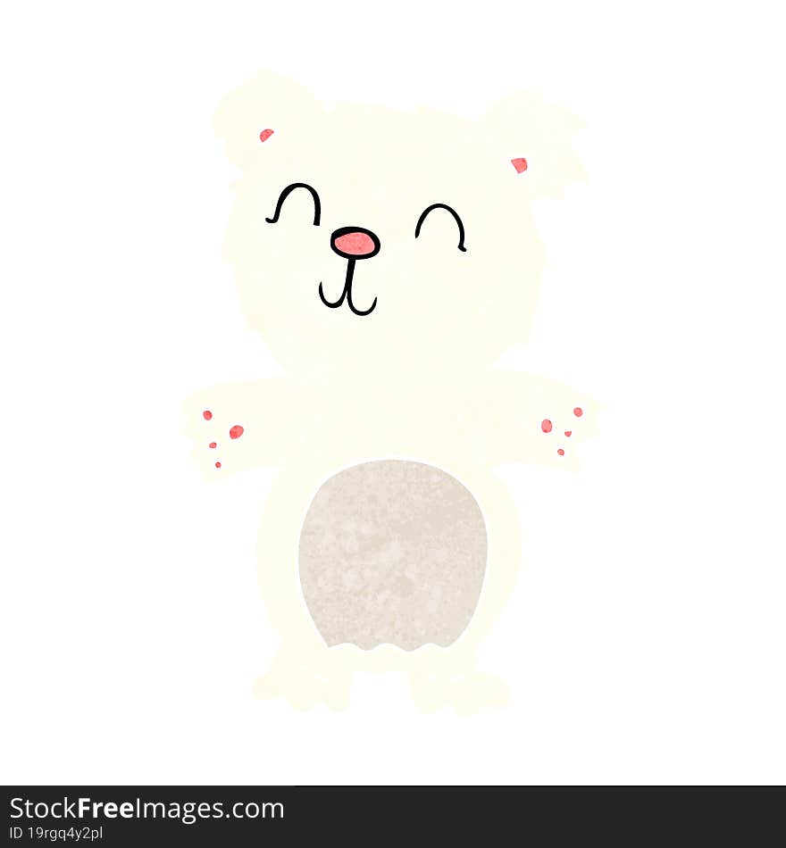 cartoon cute polar bear cub