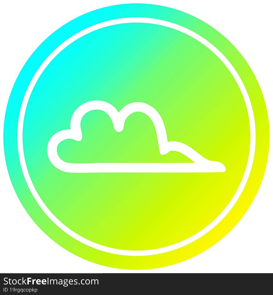 weather cloud circular in cold gradient spectrum