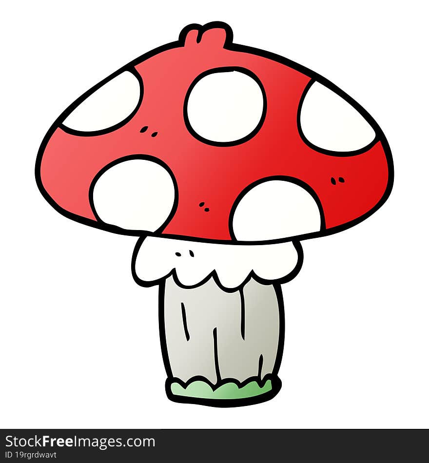 cartoon doodle mushroom