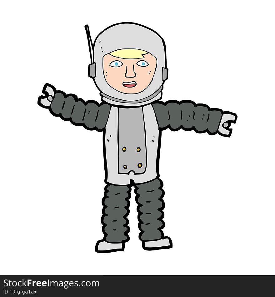 cartoon astronaut