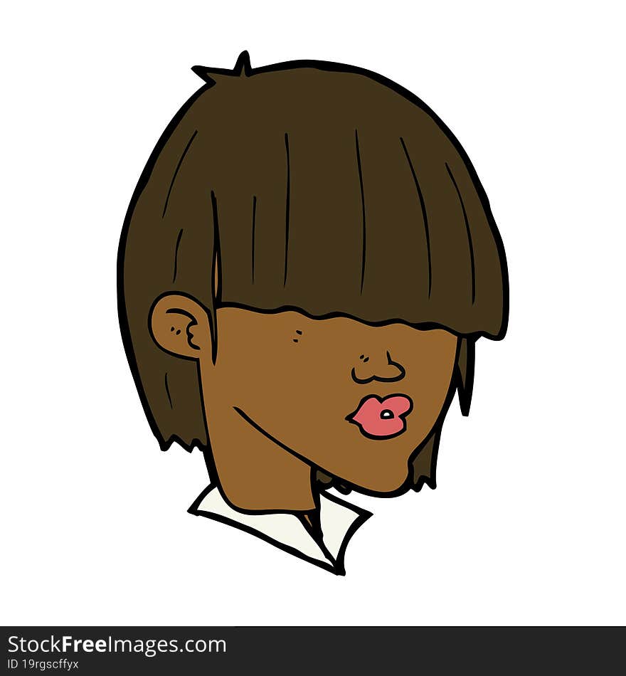 cartoon fashion haircut