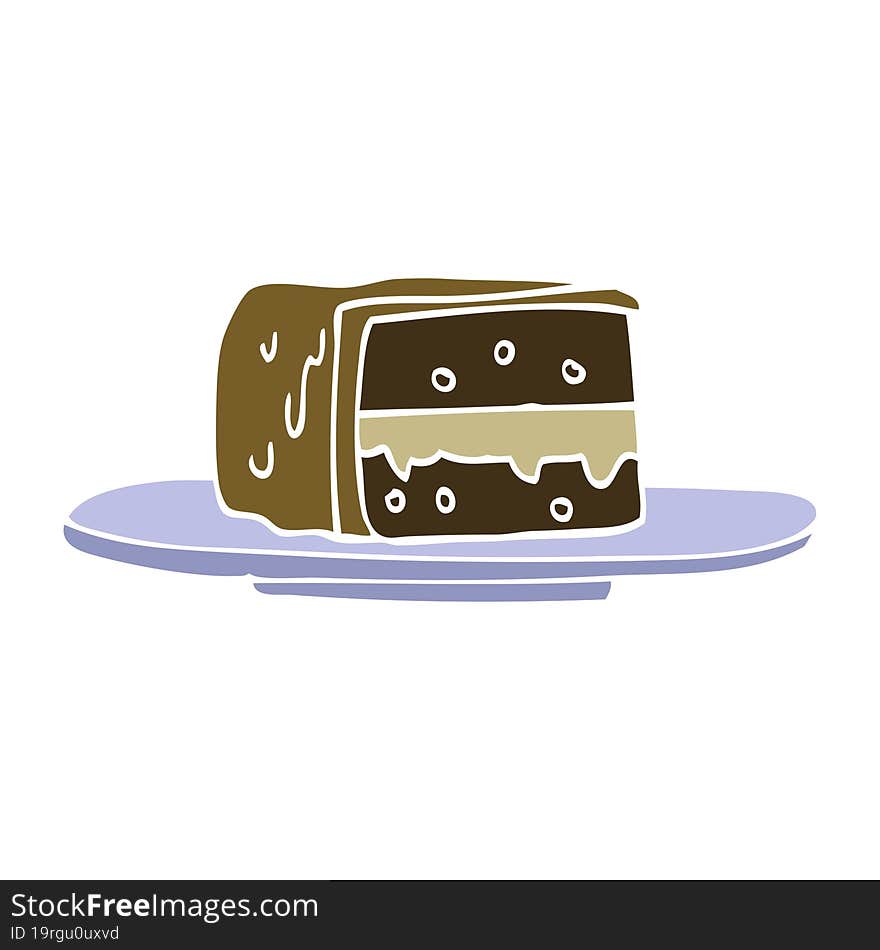 cartoon doodle slice of cake