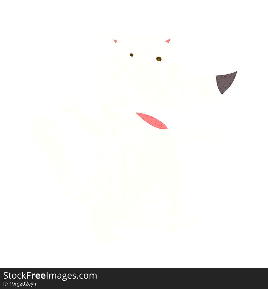 cartoon happy wolf