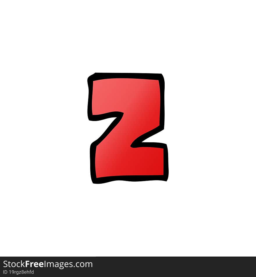 cartoon doodle letter z