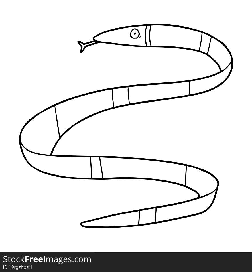 cartoon sea snake. cartoon sea snake