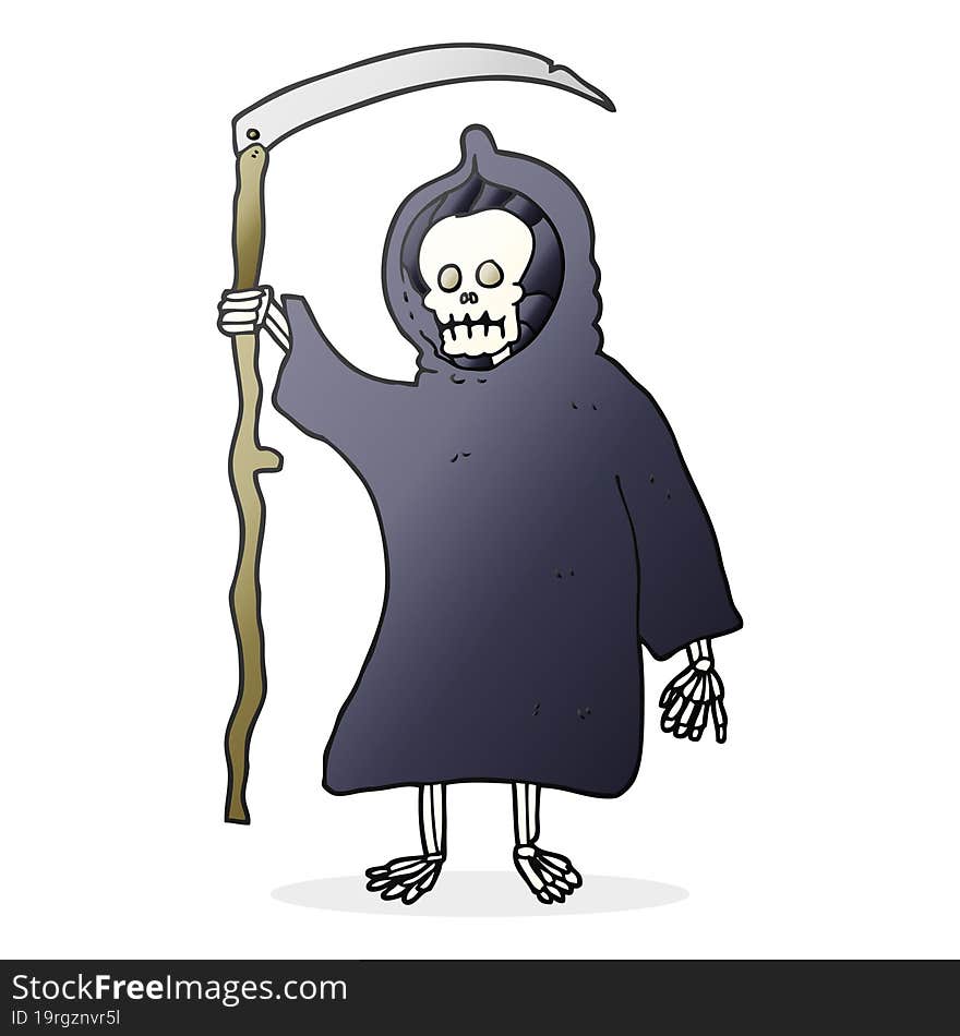 cartoon spooky death figure