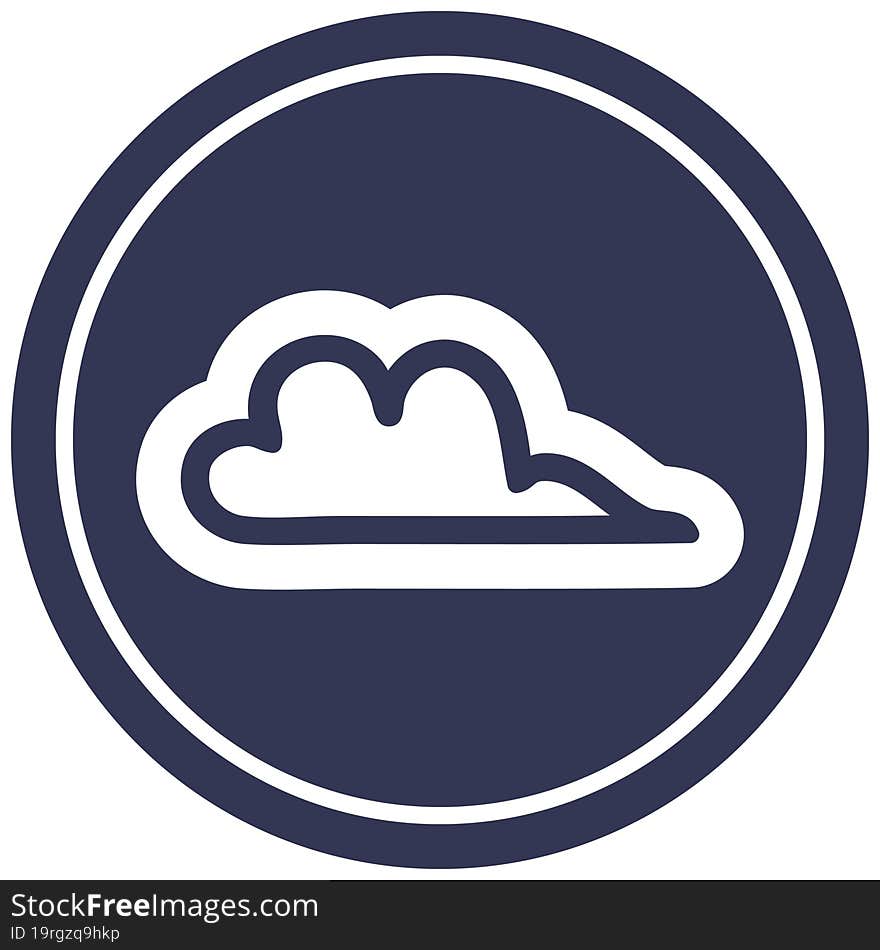 weather cloud circular icon