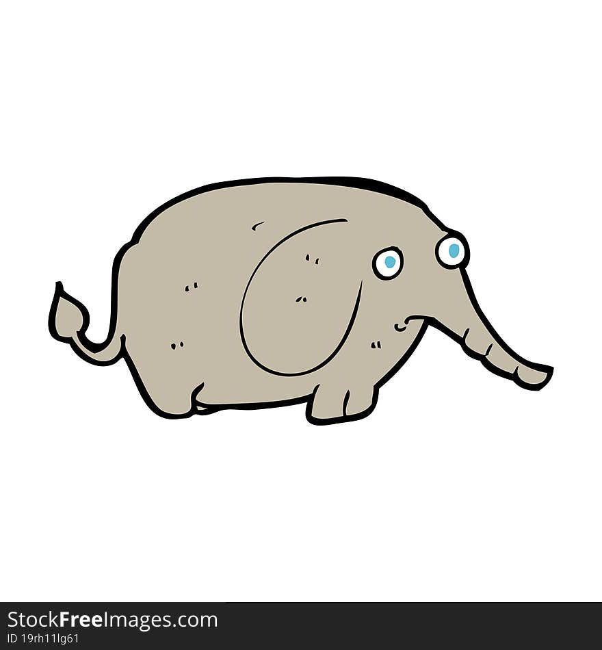 cartoon sad little elephant