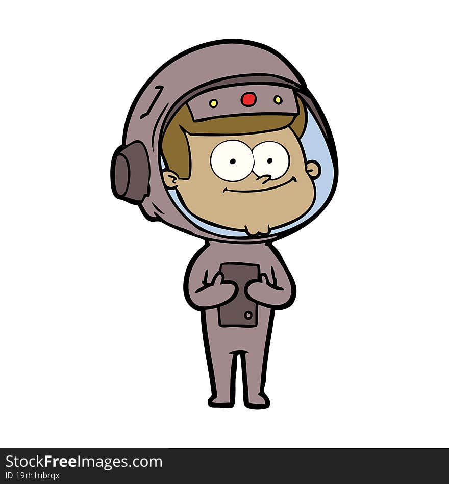 happy astronaut cartoon. happy astronaut cartoon