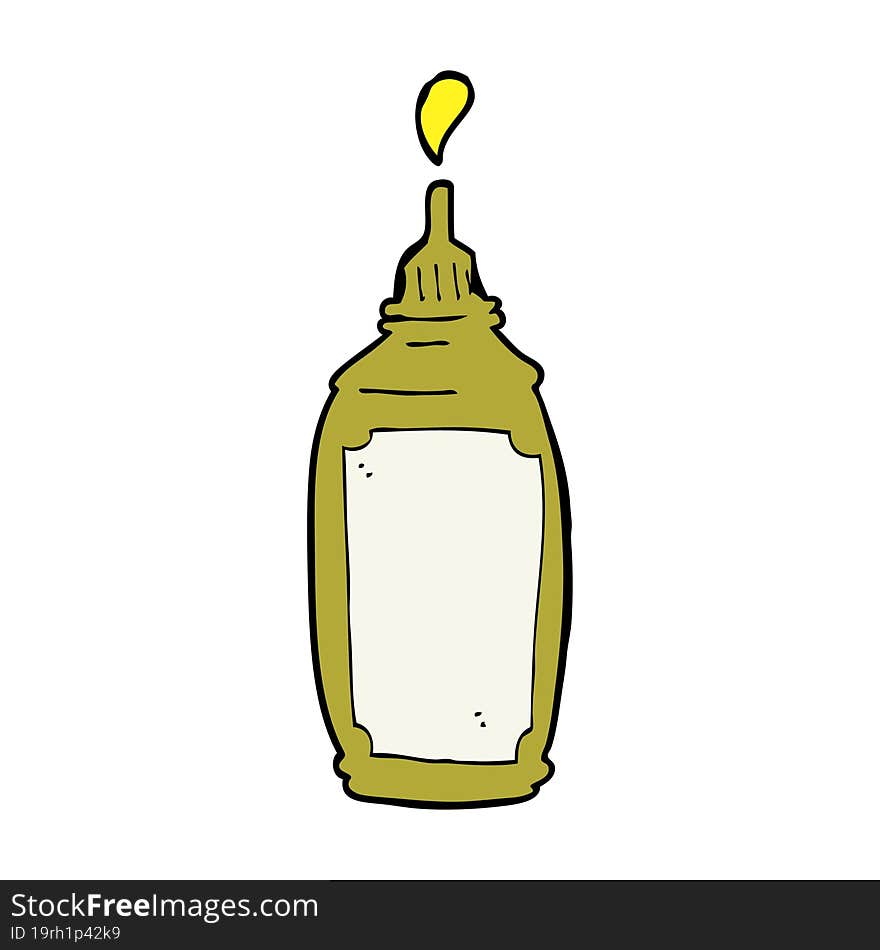 cartoon mustard bottle