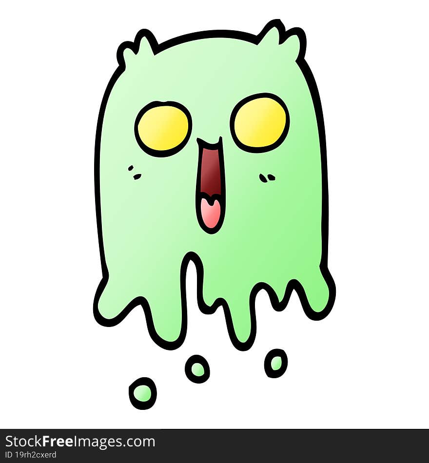 vector gradient illustration cartoon spooky ghost