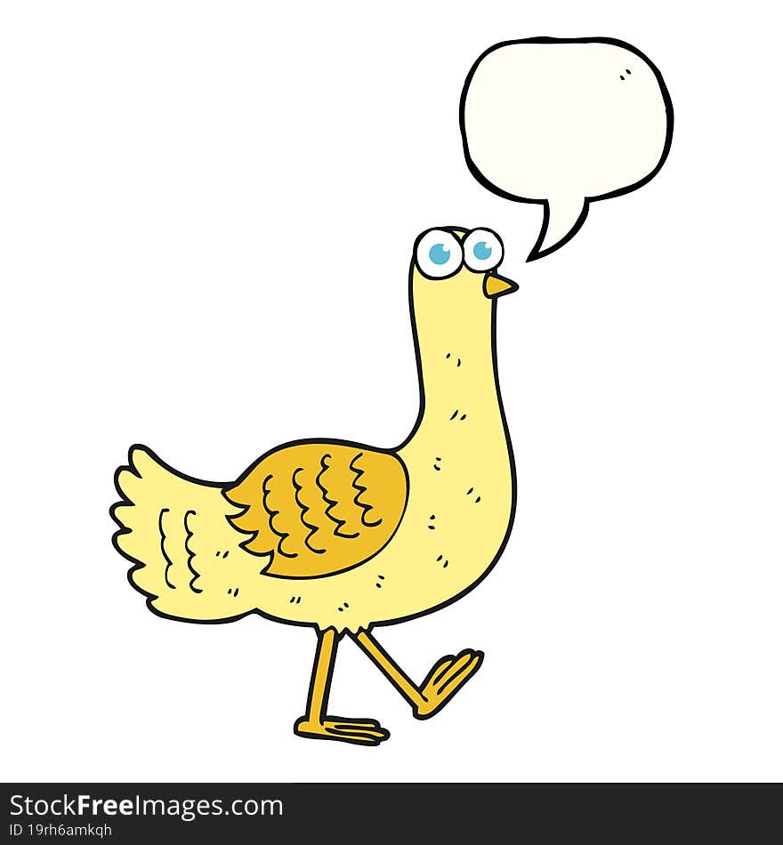 speech bubble cartoon bird