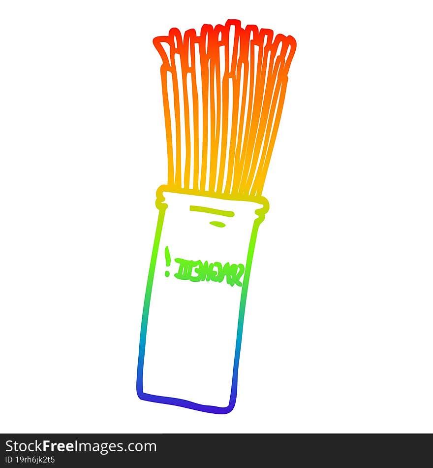 rainbow gradient line drawing cartoon wheat pasta