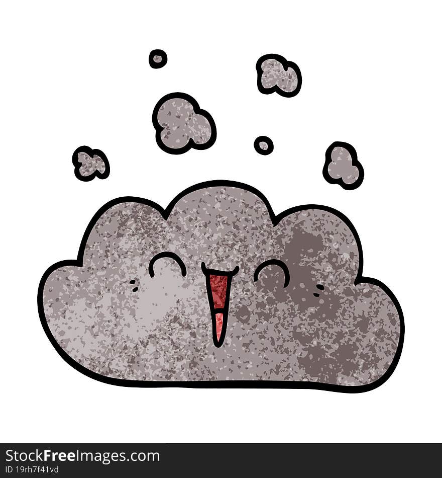 cartoon doodle smoke cloud