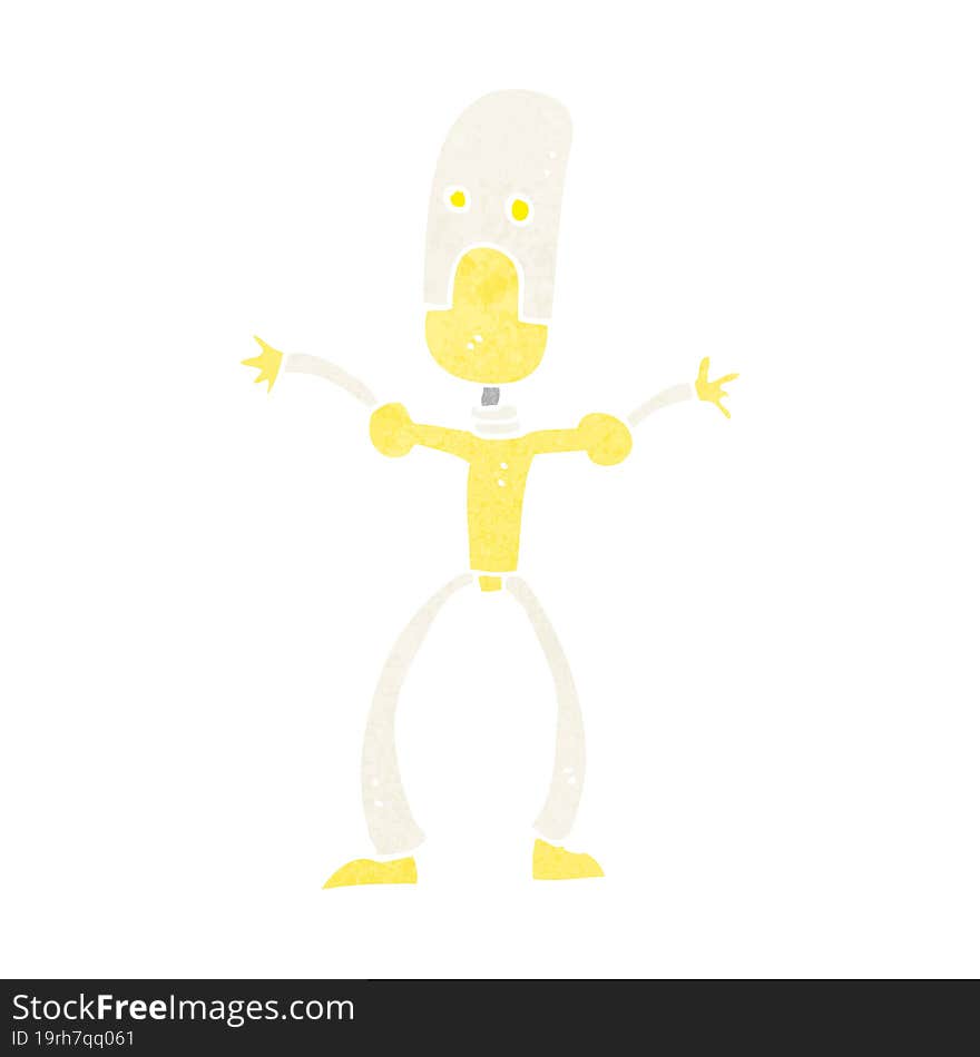 cartoon funny robot