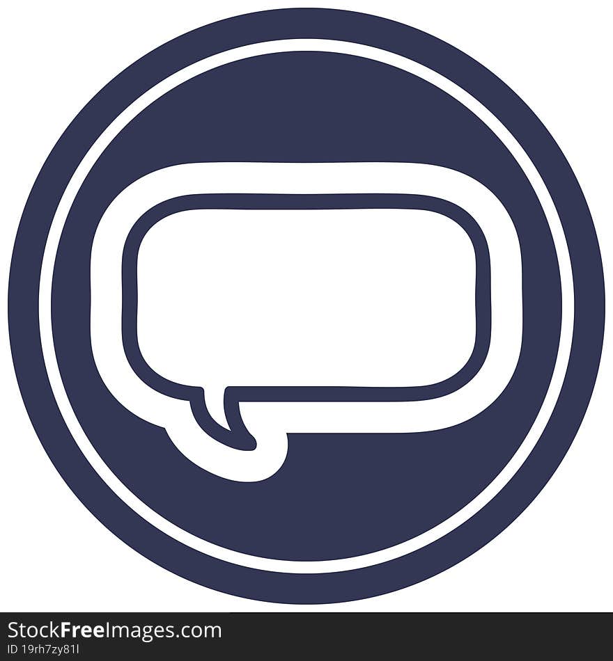 speech bubble circular icon