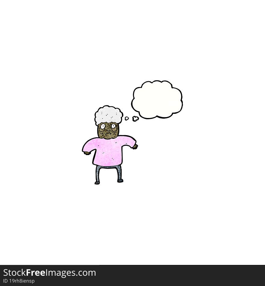 cartoon elderly woman