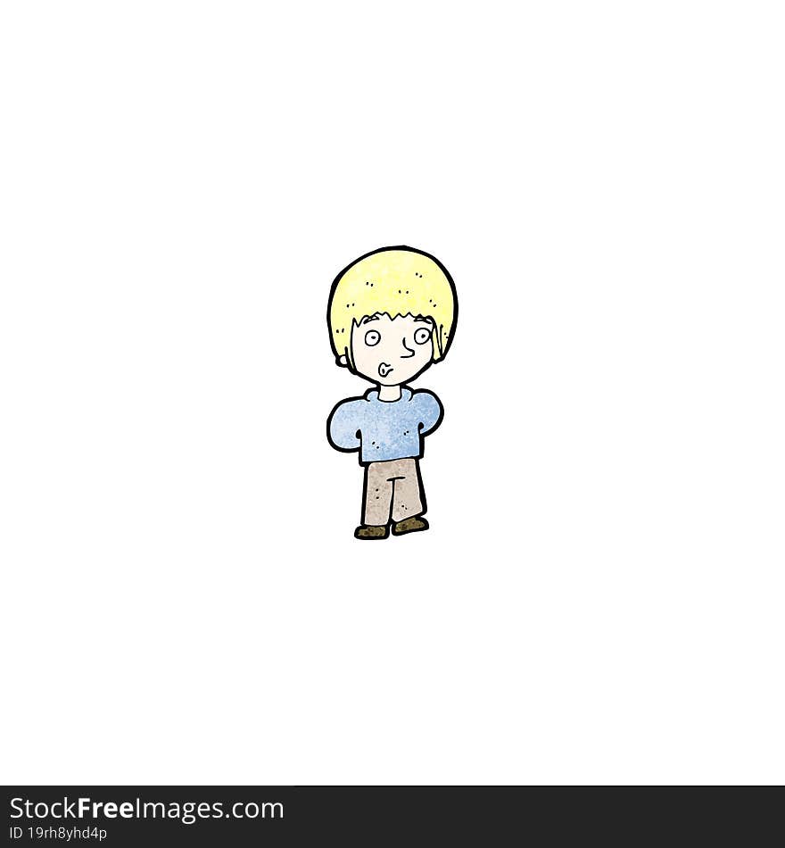 cartoon blond boy