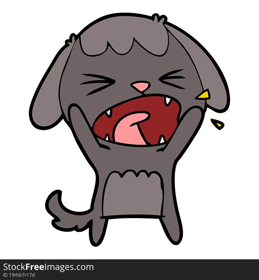 cute cartoon dog barking. cute cartoon dog barking